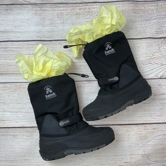 Kamik Shoes - Kamik Waterproof Winter Snow Boots Black 6